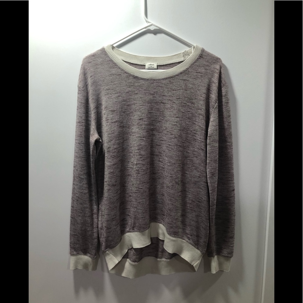 Wilfred rose coloured sweater from Aritizia.